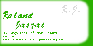 roland jaszai business card